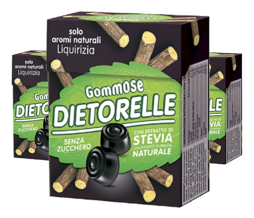 3x Bala De Goma Vegana Dietorelle Alcacuz 40g