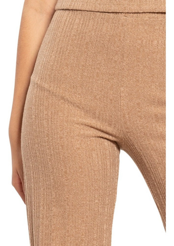 Pantalón Con Resorte En Cintura De Corte Semicampana