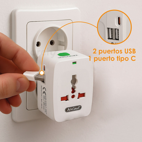 Archy Adaptador Universal De Viaje Internacional Usb Tipo C