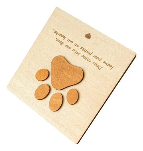 Wood Pet Sympathy Cards For Dog - Dog Sympathy Card For Pet