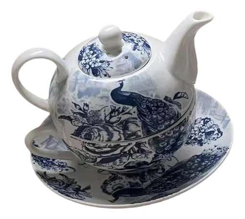 Juego De Té De Con Tetera China Y Platillo, Elegante Jarra