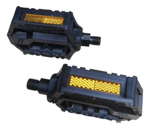 Pedales Plásticos Bmx De 1/2 Negro Fp-808 Para Bicicleta