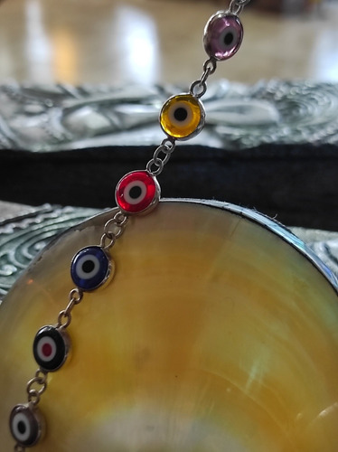 Imagen 2 de 5 de Pulsera Cadena Con Ojo Turco En Colores Plata 925