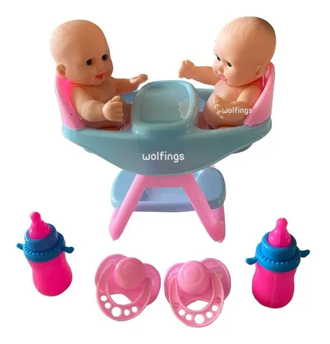 2 Muñecos Bebe De Juguete Con Accesorios Bebes Y Niños