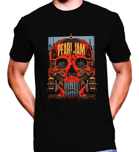 Camiseta Premium Dtg Rock Estampada Pearl Jam 03