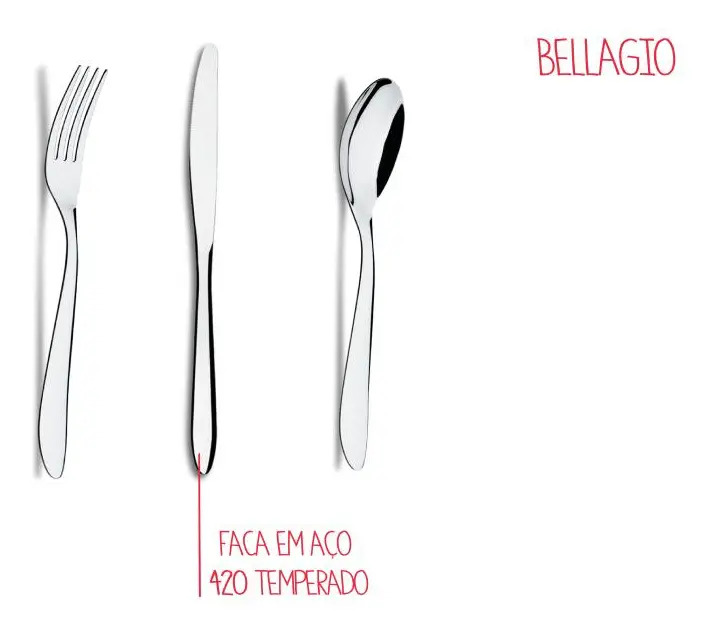 Jogo De Garfo De Mesa 12 Peças - Bellagio 191 X 1,5 Mm