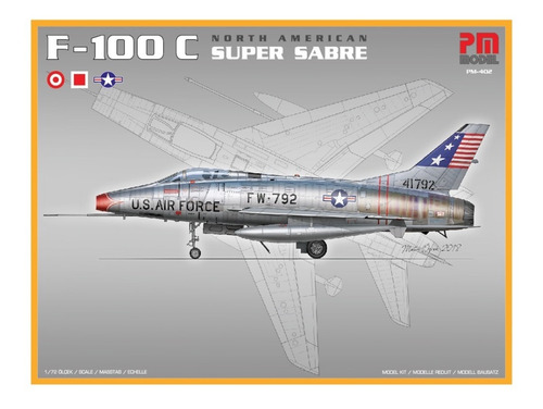 Avion A Escala North American F-100c Super Sabre. Pm Model