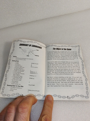 Manual Road Rash 2 Original Sega Genesis (em Ótimo Estado) (Usado)
