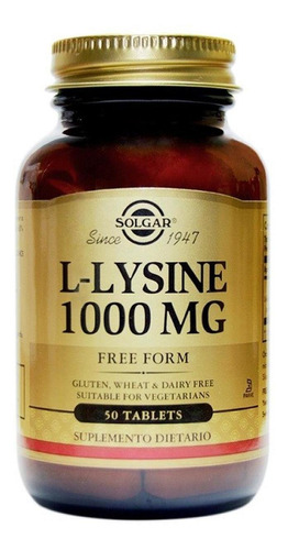L-lysine 1000mg X 50tab- Solgar