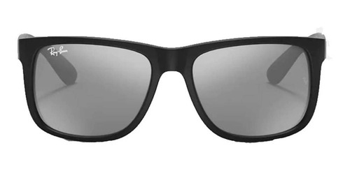 Imagen 2 de 4 de Anteojos de sol Ray-Ban Justin Color Mix Small con marco de nailon color matte black, lente grey de cristal espejada, varilla matte black de nailon - RB4165