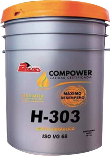 Cubeta 19l De Aceite Hidráulico Bulnes Compower H303 Iso 68