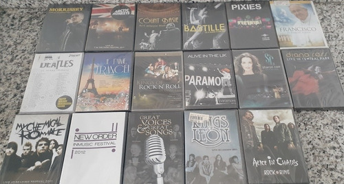 Lote 17 Dvd Musica Rock Nuevos Sellados Varios Lote N 1 