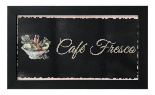 Quadro Decorativo Para Cozinha Café Fresco 33x20 - D'rossi