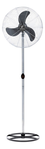 Ventilador de pé Ventisilva VCL cromado com 3 pás cor  preto, 65 cm de diâmetro 127 V/220 V
