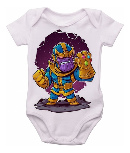 Bodie Body Infantil Roupa Bebê Nene Thanos Guerr Geek Marvel