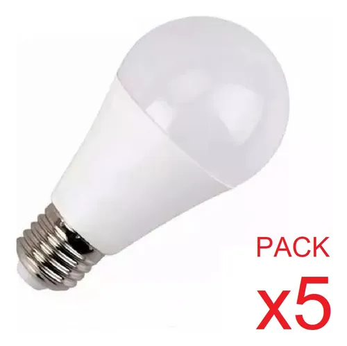 Lampara Bulbo Led A60 Eco 12w E27 Luz Dia Calida Tbcin X5 *