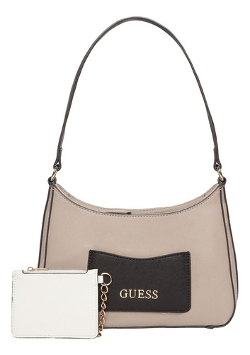 Bolsa Guess Factory Sa960317-mvm Acabado De Los Herrajes Níquel Color Rosa Correa De Hombro Rosa Diseño De La Tela Lisa