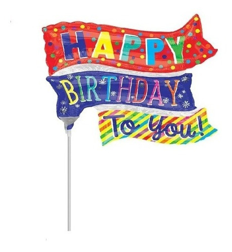 Balão Metalizado Minishape Happy Birthday Regina 01 U