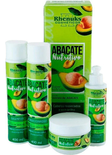 Kit Abacate - Cuidados Capilares - Rhenuks