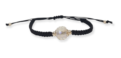 Pulsera Hilo Negro - Plata 925 - Cristal Swarovski- Kl161-19