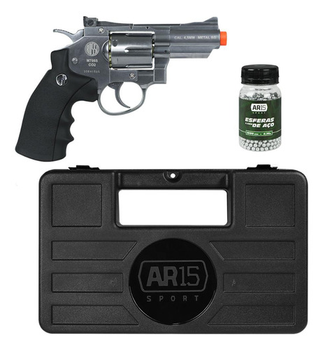 Revolver Pressao 4.5 Co2 Rossi 708s Wingun 2 +esfera +case