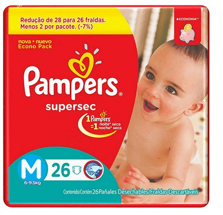 Pampers Supersec Mediano (26 Unidades)