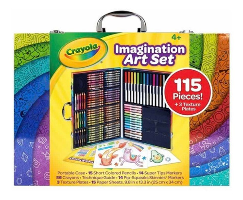 Crayola Maleta De Arte Marcadores Creyones Crazart 115 Pzas