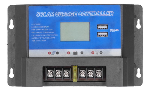 Regulador Fotovoltaico De Panel Solar, Pantalla Lcd, Usb Dua