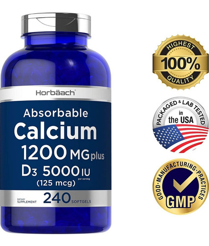 Imagen 8 de 9 de Calcio Absorbable 1200mg + D3