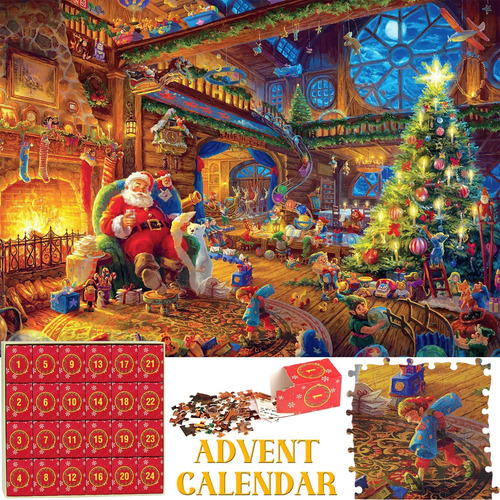 Calendario De Adviento 2023 Rompecabezas Navideños - Taller 