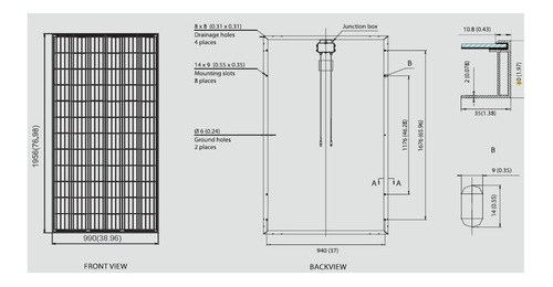 Imagen 6 de 8 de Paneles Solares Monocristalino 355w Perc Csun Energía Solar