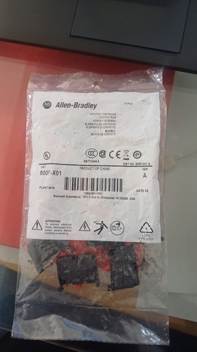800f-x01 Allen-bradley Block De Contacto 1 N.c. Lote De 10pz
