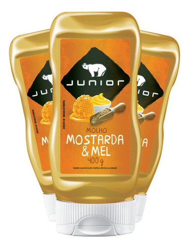 Mostarda E Mel Junior Molho Lanche Fast Food - Frasco 400g