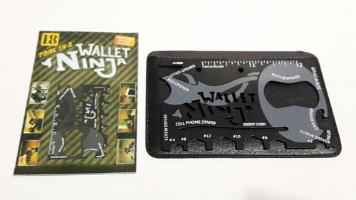Tarjeta De Supervivencia Ninja 18 Usos