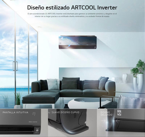 Aire Acondicionado LG Invertr Artcool Frío/calor 3517w Negro