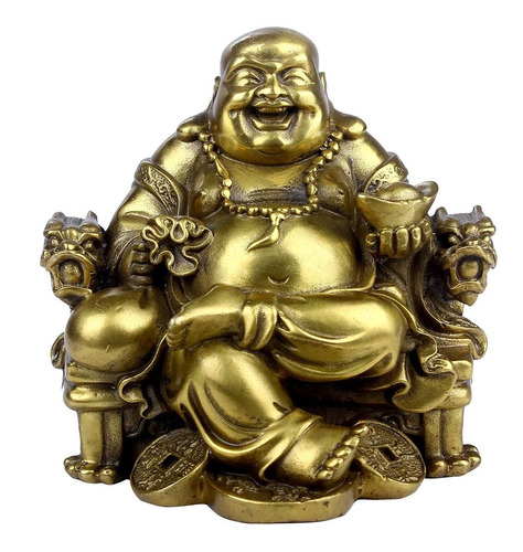 Feng Shui Hecho A Mano Riendo Buda Maitreya Estatua Sentado