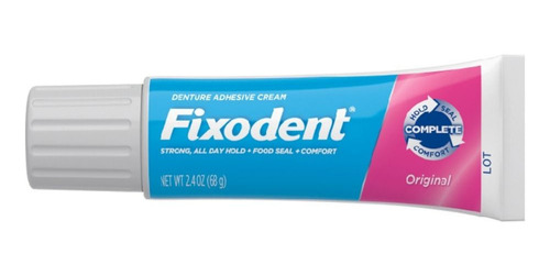 Crema Adhesiva Fixodent Para Prótesis Dental Original X 68 G