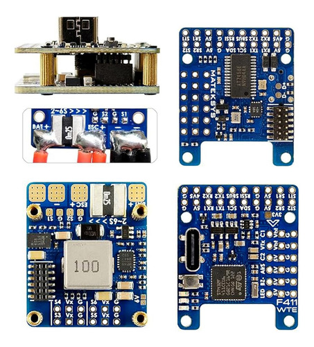 Controlador De Vuelo Matek Systems F411-wte F4 100mhz