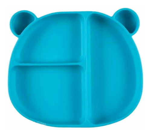 Plato De Silicona Para Bebés Color Agua