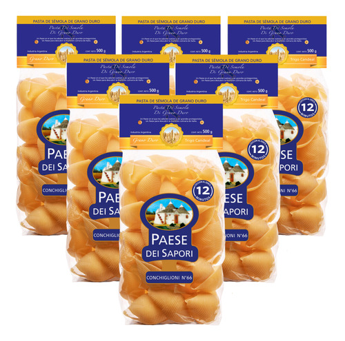 Fideos Conchiglioni N°66 Paese Dei Sapori 500 Gr. Pack X6