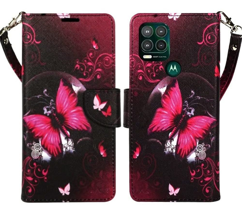 Funda Billetera Para Moto G Stylus 5g (diseno De Mariposas)