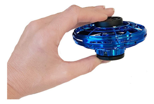 Mini Dron Ufo Flying Saucer Para Niños, Azul, Rojo Y Negro