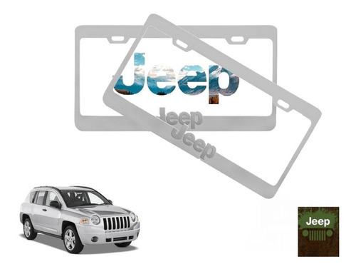 Par Porta Placas Jeep Compas 2008 Original