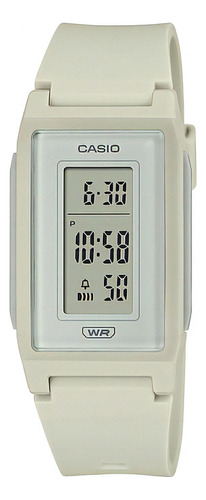 Reloj Mujer Casio Lf-10wh-8d Joyeria Esponda Color de la malla Crema Color del fondo Gris