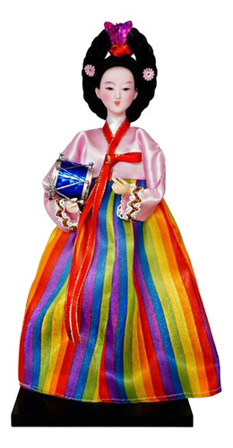 Figura De Kimono De Geisha, Muñeca Hanbok Coreana, Mini