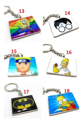 Imagen 4 de 10 de Set 24 Llaveros Comic Personajes Series Por Mayor A Eleccion