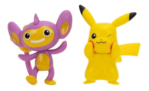 Pokémon Figuras De Ação Pikachu E Aipom Figuras 5cm - Sunny