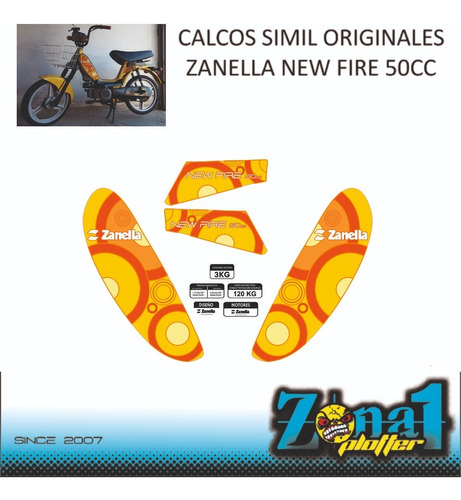 Calcos Simil Original Zanella New Fire 50 Cc