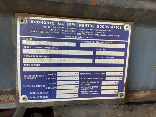 Imagem 6 de 8 de Bitanque Combustivel Kronorte Ano 2009