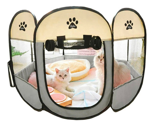 Corral Plegable Perro Gato Tienda Portatil Mascota Chica